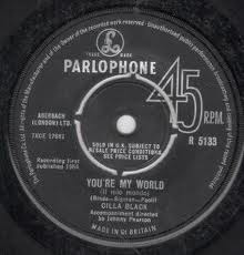 photo: "You're My World" (label)